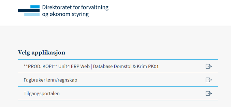 Skjermbilde av innlogging i DFØ-ID