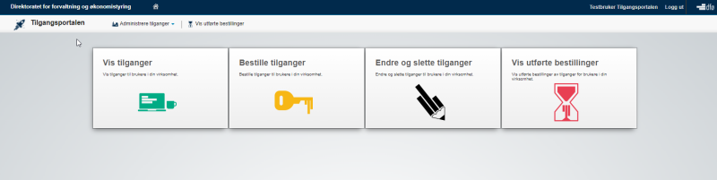 Tilgangsportalen - vis utførte bestillinger