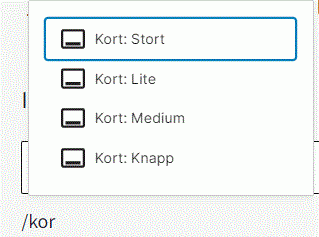 Kort ikon