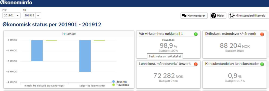 Skjermbilde fra Økonomiinfo