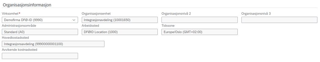 Bildet viser stillingsdetaljer.
