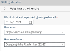 Skjermbilde av hvordan endre tarifftilknytning i DFØ HR.