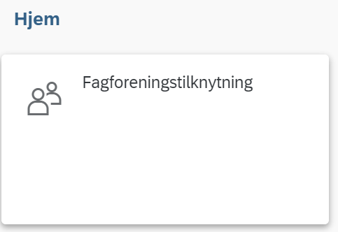 Bildet viser Fagforeningstilknytning i selvbetjeningsportalen