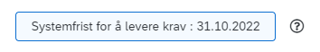 Bildet viser systemfrist i kravskjema