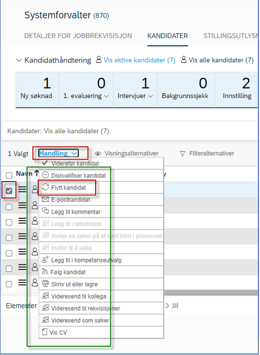 bildet som viser hvordan du kan flytte kandidater 