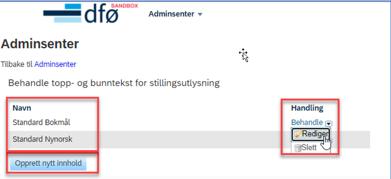 bildet viser topptekst oppsett