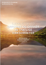 Sjekkliste ved oppstart og opphør av samtlige virksomheter, forside.