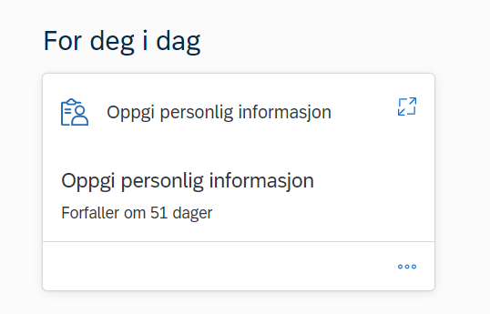 Skjermbilde av "Oppgi personlig informasjon".