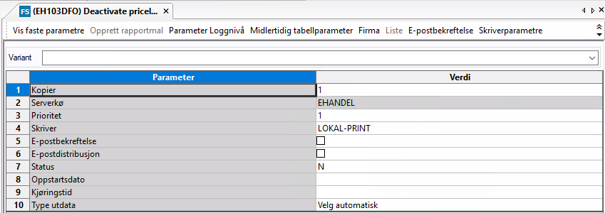 Bildet viser Deactivate pricelists/products